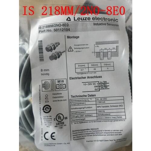 New brand original LEUZE proximity switch IS 218MM/2NO-8E0non-flat IS 218MM/2NO-8N0flush