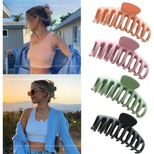 1PC Solid Hair Clips Women Girls Big Claw Clip Hair Claws Hair Clamps Claw Clips Hairpins Barrette Crab Hair Accessories Gifts