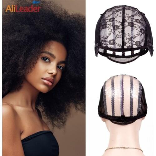 Alileader Wholesale Breathable Mesh Weaving Adjustable Cap For Making Wigs Quality Lace Wig Caps With Adjustable Straps