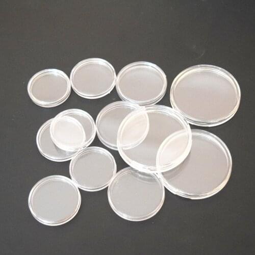 Useful 10pcs/pack Transparent Coin Capsules Crafts Containers Storage/Collection Boxes Holders Diameter 25/27/30/33mm Round