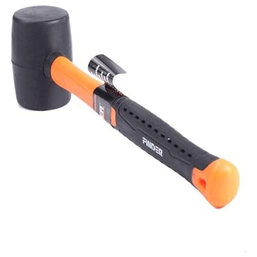 Rubber Mallet- Durable Solid Rubber Head for Flooring Woodworking -Ergonomic Grip Handle Blow Hammer Mallet Soft Blow