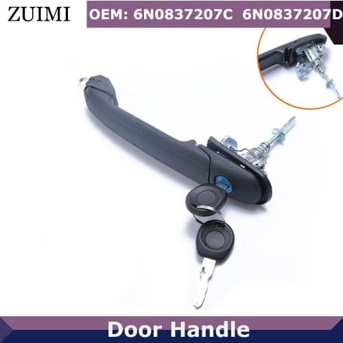 6N0837207C 6N0837207D Front Left Right Door Handle With Lock Barrel For VW Polo 6N 6N1 6N2 For Sharan Seat Alhambra Galaxy