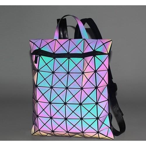 Diamond Geometric Backpack,Luminous Backpack,Unisex Computer Bag,Fashion Travel Bag,32*4*38cm