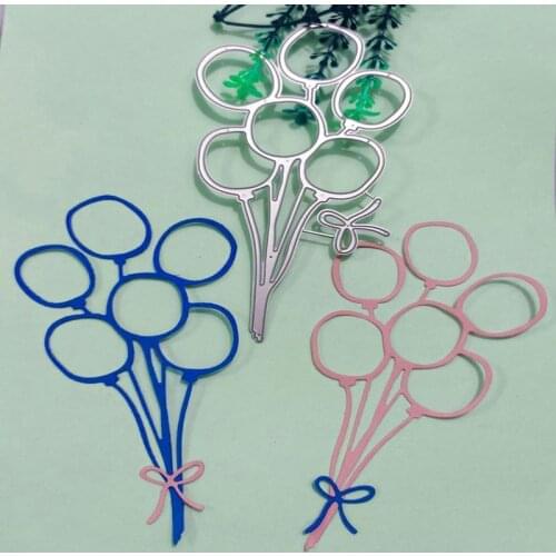 Balloon series, background gr Metal Cutting Dies Stencils for Scrapbooking Album Paper Card Diary Hand Craft Template Decorative