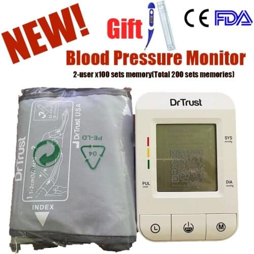 Blood Pressure Monitor Upper Arm Automatic Digital Cuff Home BP Sphygmomanometers with free gift