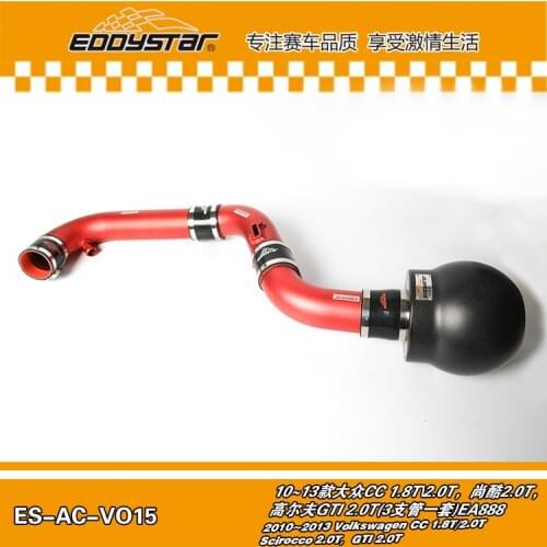 EDDYSTAR Bomb High Flow Carbon fiber air intake Filter SYSTEM 3 tubes for Volkswagen CC 1.8T/2.0T Scirocco 2.0T /GTI 2.0T