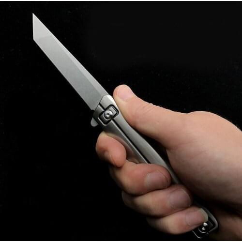 D2 Folding Knife Refers To Advanced Outdoor Sharp High Hardness Self-defense Folding Knife with Multiple Metal Elements