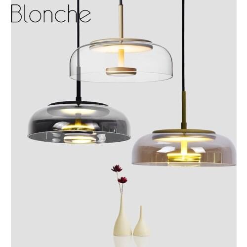 Nordic Glass Chandelier Restaurant Chandelier LED Modern Restaurant Bar Bedroom Bedside Lamp Cafe Kitchen Lighting Decoration