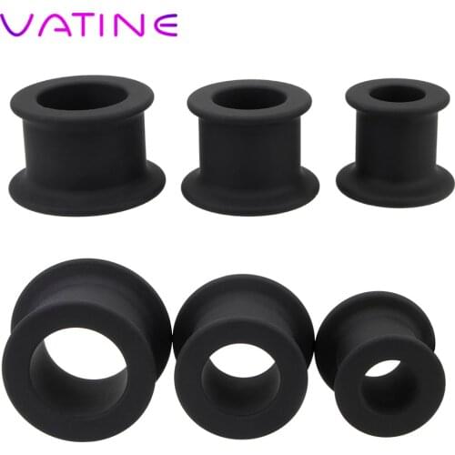 VATINE Huge Butt Plug Hollow Dildo Anal Plug Silicone Speculum Prostate Massage Vaginal Dilator Anal Sex Toys For Man Women