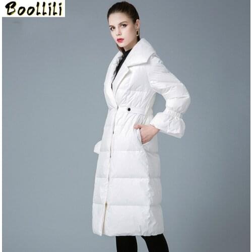 Boollili 90% White Duck Down Jacket Women Winter Coat 2020 Long Thick Puffer Jacket Korean Winter Jackets for Women