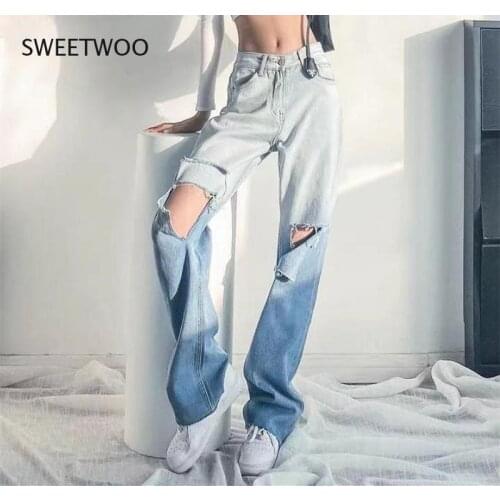Womens trousers high waist streetwear mothers old-fashioned loose jeans womens clothing overalls mopping pants