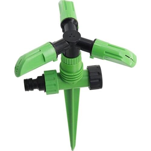 1Pc 360 Degree Rotating Lawn Sprinkles Garden Agriculture Yard Lawn Grass Watering Irrigation 3 Nozzles Circle Rotating Device
