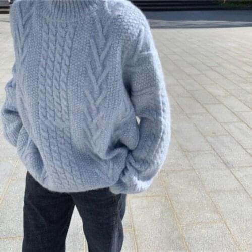 2021 Women Clothing Female Sweater Women Winter Pullover Knitting Overszie Tops Loose Sweaters Knitted Outerwear Dropshipping