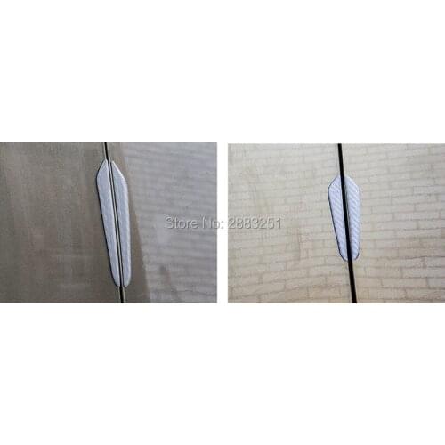 4PC Car Styling Bumper Strips Carbon Fiber Door Anti-Rub Stickers for fiat punto 500 bravo freemont stilo panda car accessories