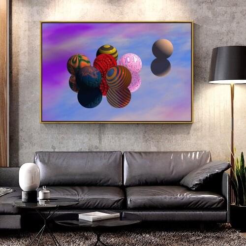 Artcozy Oil Canvas Painting sphere ball For Home Decoration Wall Art
