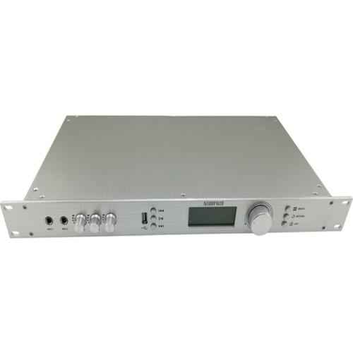 Free Shipping Stereo PLL Audio Amplifier FM Radio Station Transmitter Equipment 87Mhz to 108Mhz Adjustable