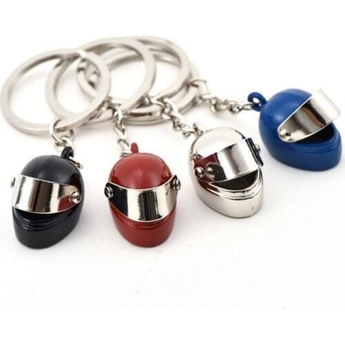 Motorcycle Helmet keychains Simulation Exquisite Keyring Backpack Pendant Keyholder Fashion Accessories Friend Gift