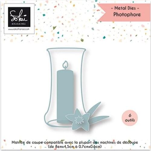CH 2020 New candle Metal Cutting Dies 3D DIY Scrapbooking Carbon Sharp Craft Die Photo Invitation Cards Decoration