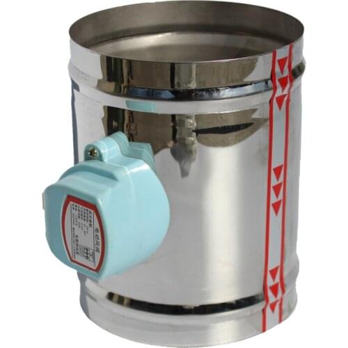 DC24V 51mm-250mm stainless steel air damper valve electric air duct motorized check valve Air Volume Control Valves