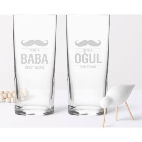 Fathers Day Custom Binary Father Son Arrack Cup Set-3