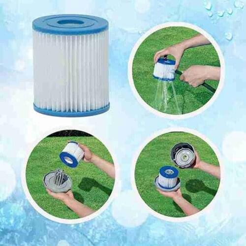 Hot 6Pcs Swimming Pool Filter Elements for Bestway Type I Filter for Swimming Pool Filter Pump Replacement Parts