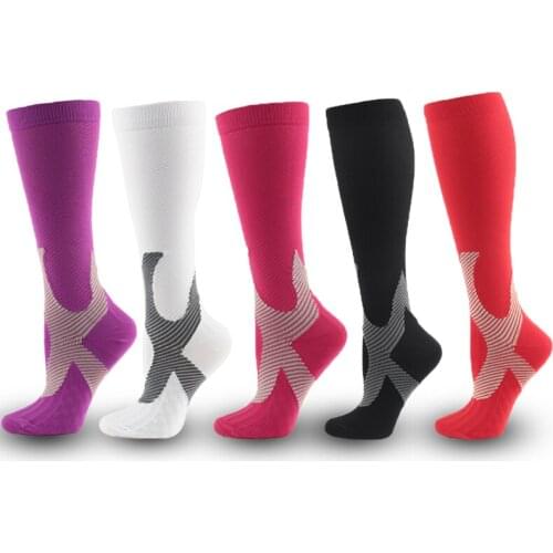 Hot Sale Nylon Silk Compression Stockings Leggings Running Men And Women Compression Adult Socks Net Red Compression Socks