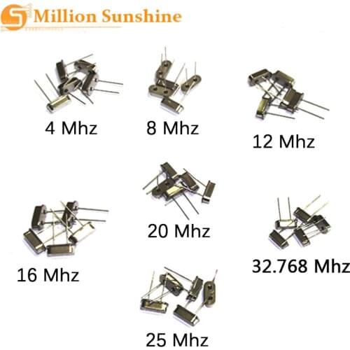 Hc-49s Crystal Oscillator Electronics Kit Resonator Ceramic Quartz Resonator 7 X 5pcs 32.768 4 8 12 16 20 25 MHZ EC23