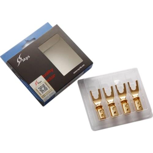 HiFi MPS Tiger Shark-G Freezing-180 Type Y Type U HiFi Speaker connectors Banana Plugs pure copper amplifier Speaker connectors