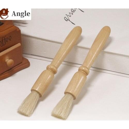 Coffee Grinder Cleaning Brush Coffee Machine Brush Cleaner Tool With Natural Bristles Lanyard For Barista Home Kitchen