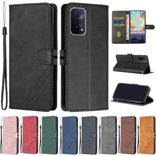 OPPO A54 5G Case Leather Flip Case on For Coque OPPO A 54 A74 A94 A95 5G Phone Cases Luxury Retro Magnetic Wallet Cover Fundas