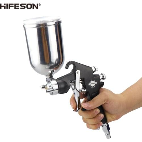 HIFESON 71G Gravity Pneumatic Spray Gun Paint Spray Gun 400cc Upper Pot 1.5mm Caliber For Painting Cars Sprayer