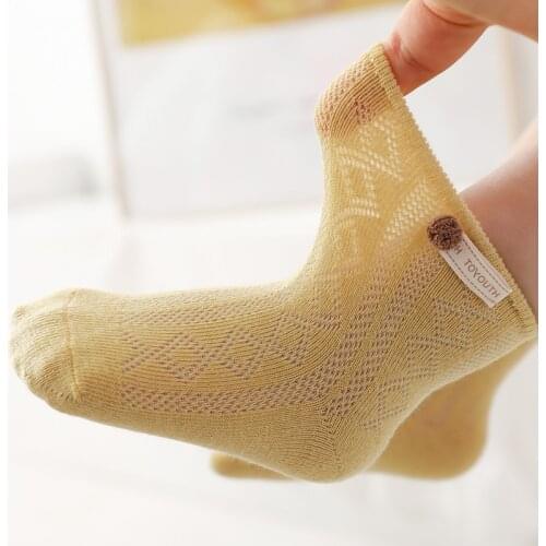 Summer New Baby Socks Tube Mesh Baby Socks Breathable Newborn Socks Three-Dimensional Accessories Child Socks