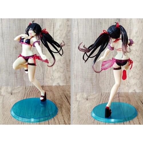 Anime Date A Live II Summer Swimsuit Tokisaki Kurumi Standing Sexy Girl Boxed Figure Approximately 20cm