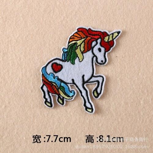 Cartoon Iron on Sew on Unicorn Embroidered Clothes Patch For Clothing Girls Boys