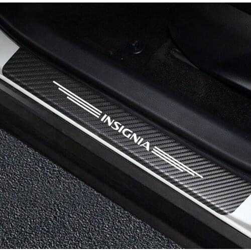 4PCS Car Door Threshold Scuff Plate Door Sill Protector Stickers For Opel Insignia Auto Door Entry Pedal Guards Accessories