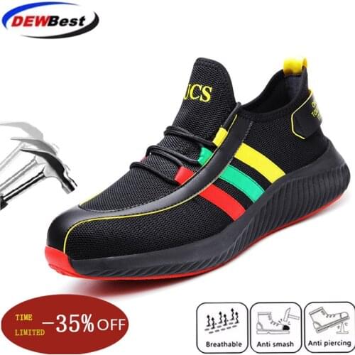 2021 new luxury steel toe cap indestructible shoes work safety shoes waterproof boots mens sports shoes anti-smashing shoes