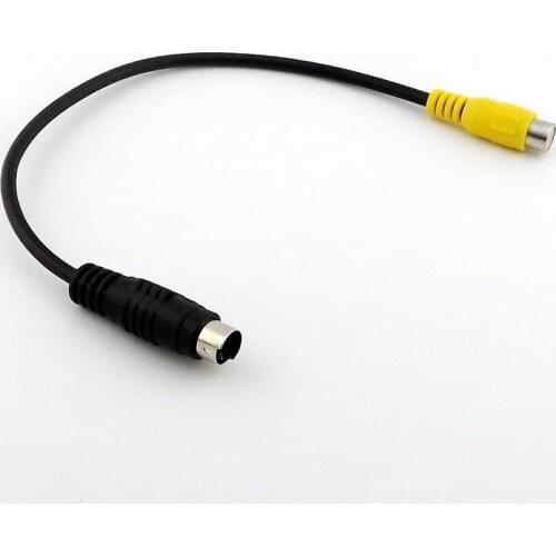 10x Mini DIN 4 Pin S-Video Male To AV TV RCA Female Jack Audio Video Adapter Connector Cable Cord 28cm