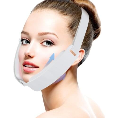 Chin V-Line Up Lift Belt Machine Red Blue LED Photon Therapy Face Slimming Vibration Massager Facial Lifting Device V Face care