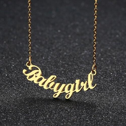 Personalized Name Pendant Customized Nameplate Necklaces Custom Name Jewelry Name Charm Birthday Gift Girlfriend Jewelry