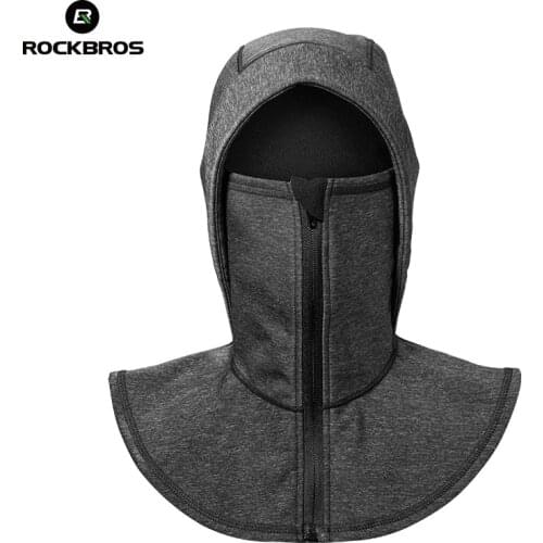 ROCKBROS Thermal Fleece Ski Headgear Windproof Skiing Bibs Snowboard Neck Warmer Face Mask Snow Sport Headwear Ski Hat Men Women