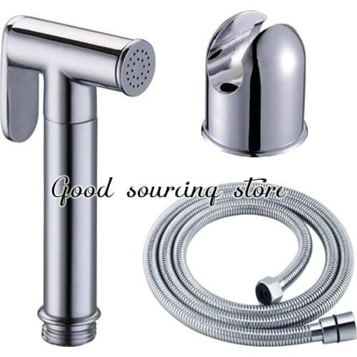 Hand held brass bidet sprayer, with zinc alloy shower holder and shower hose