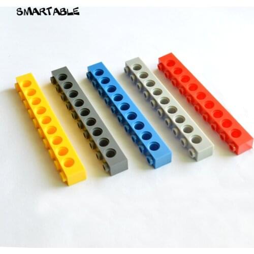 Smartable Technic Brick 1x10 with Holes Building Blocks MOC Parts Creative Toys Compatible 2730 Technic MOC Toys 29pcs/lot