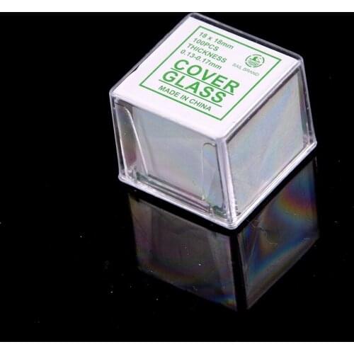 Glass Micro Cover Slips 18x18mm Microscope Slide Covers Wholesale 100pcs/box Professional Glass Cover