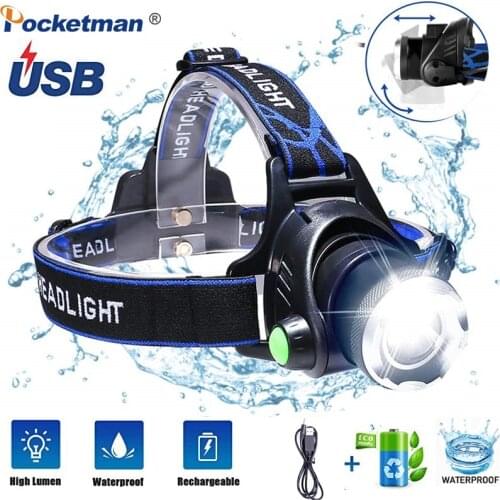 10000lm Headlamp Super Bright LED Headlights 18650 Rechargeable Waterproof Head lamp Work Light, Hard Hat Lamp for Outdoors Fish