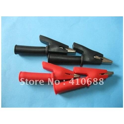 5mm Copper Alligator Test Clip Insulate Clamp Red & Black 160 Pcs per lot Hot Sale High Quality