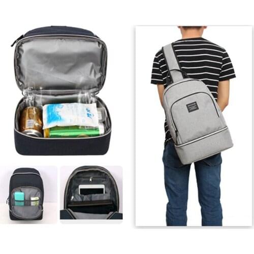 Outdoor Insulated Backpack Cooler, Camping Travel Bag Storage Pouch Ice Cooler
