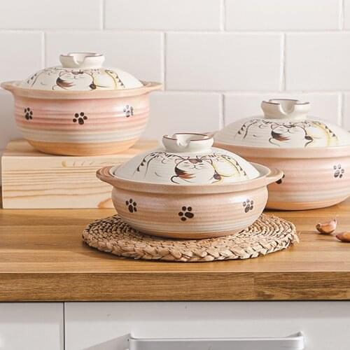 Japanese Ceramic Soup Pot With Lid Casserole Kitchen Accessories Cooking Pot Ceramic Cookware Ustensiles De Cuisine Cookware BC