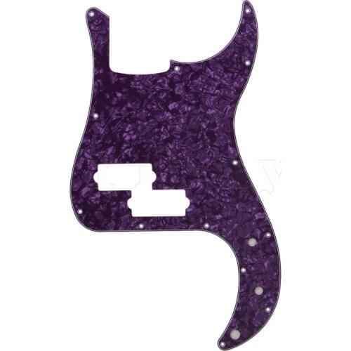 Yibuy Purple Pearl PVC 3 Ply Bass Pickguard Scratch Plate for PB Electric Bass Guitar 13 Screw Holes