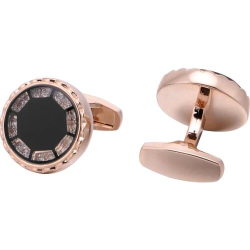 Rhinestone Cufflinks Luxury Mens Wedding Business Banquet Suit French Shirts Cuff Buttons Rose Gold Cufflink Men Jewelry Gifts