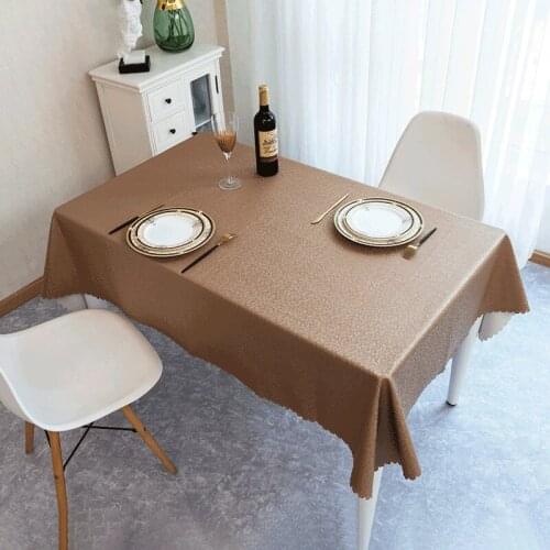 Leather table protector waterproof tablecloth wedding party table decoration cover customize square round table mat table cloth
